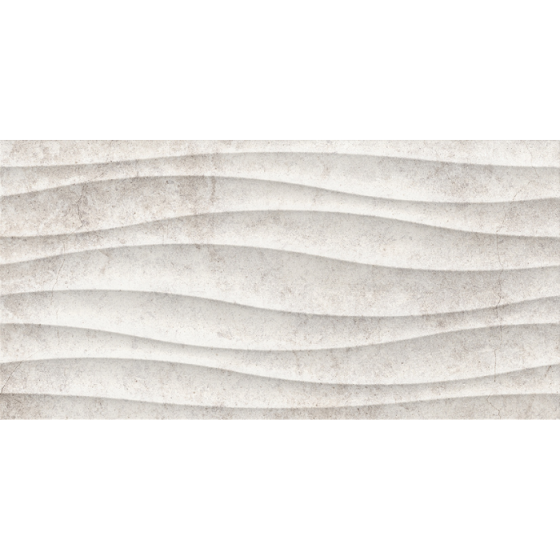 TEXEL WAVE GRIS 30x60 πλακάκι τοίχου σε γκρι stone look με Wave ανάγλυφο